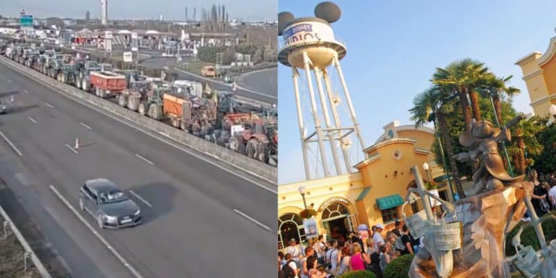 Protests near Disneyland Paris may affect traffic.