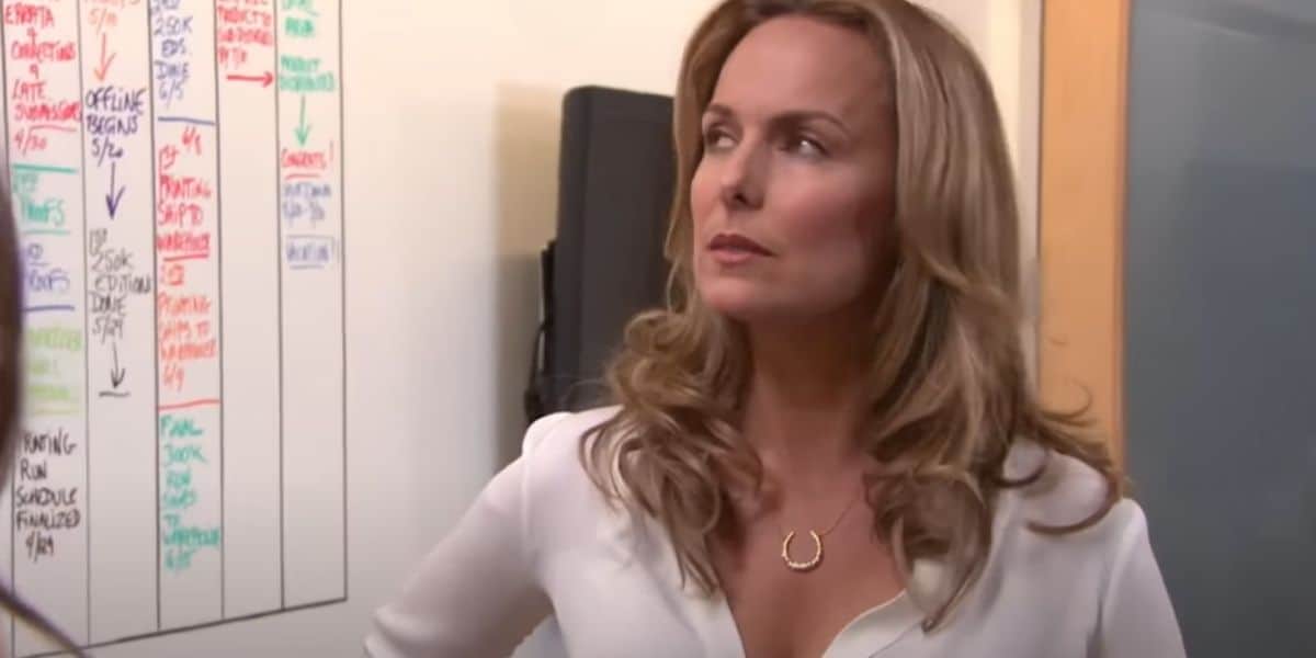 Jan Levinson (Melora Hardin) looking annoyed in 'The Office'