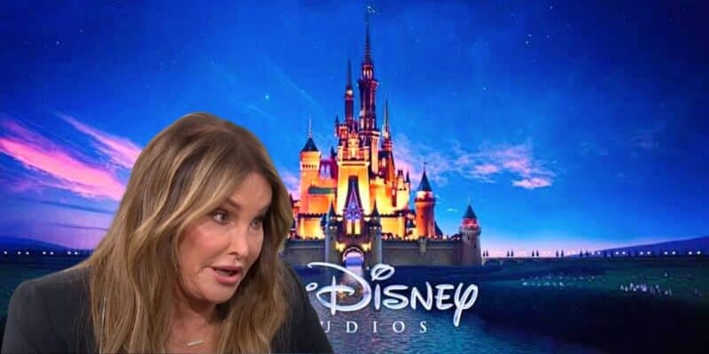 Caitlyn Jenner superimposed over the Disney castle logo