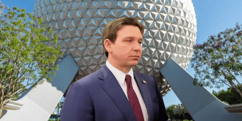 Ron DeSantis superimposed on EPCOT