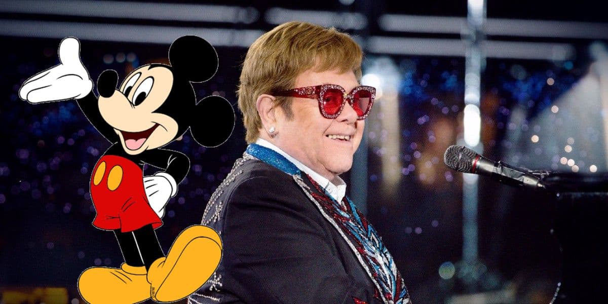 Mickey Mouse and Elton John together