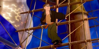 Jim on the riggings of a ship in 'Treasure Planet'
