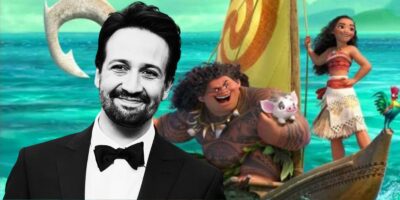 Lin-Manuel Miranda with Moana and Maui