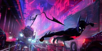 Batman Beyond escaping from Ink in the city
