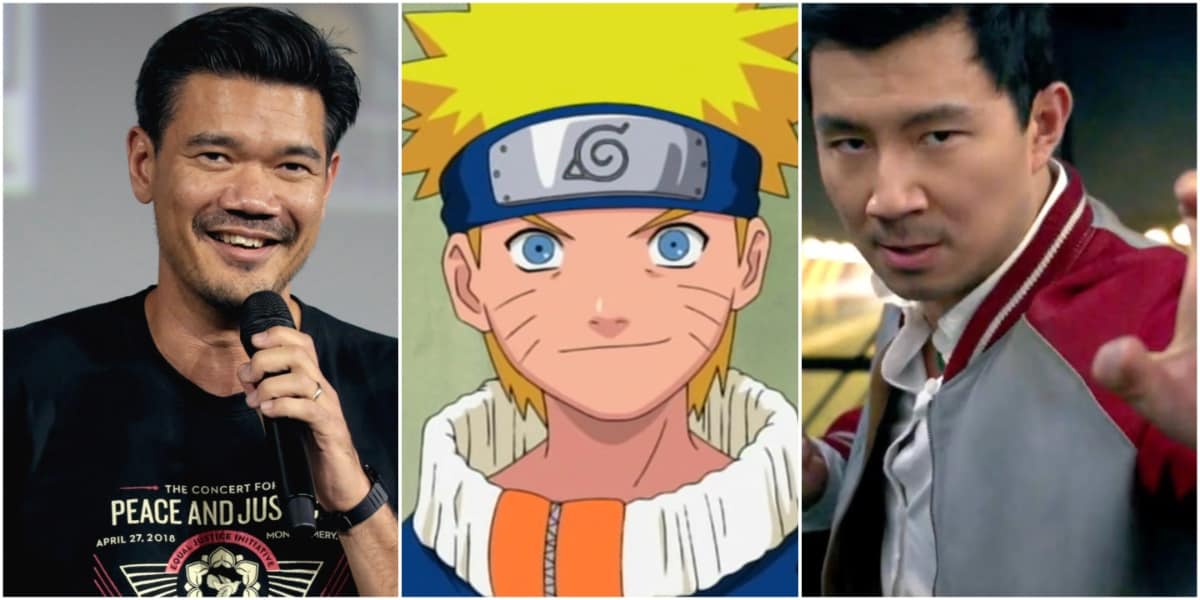 Shang-Chi writer/director Desting Daniel Cretton, Naruto Smirking, Shang-Chi getting ready for a fight