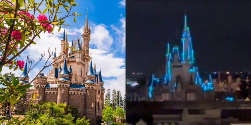 Testing begins for new Cinderella Castle show.