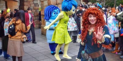 Merida, Joy and Sadness at Tokyo Disneyland