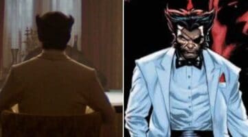 A shot of a character from the 'Deadpool & Wolverine' trailer (L); an image of "Patch" from the X-Men comics (R)