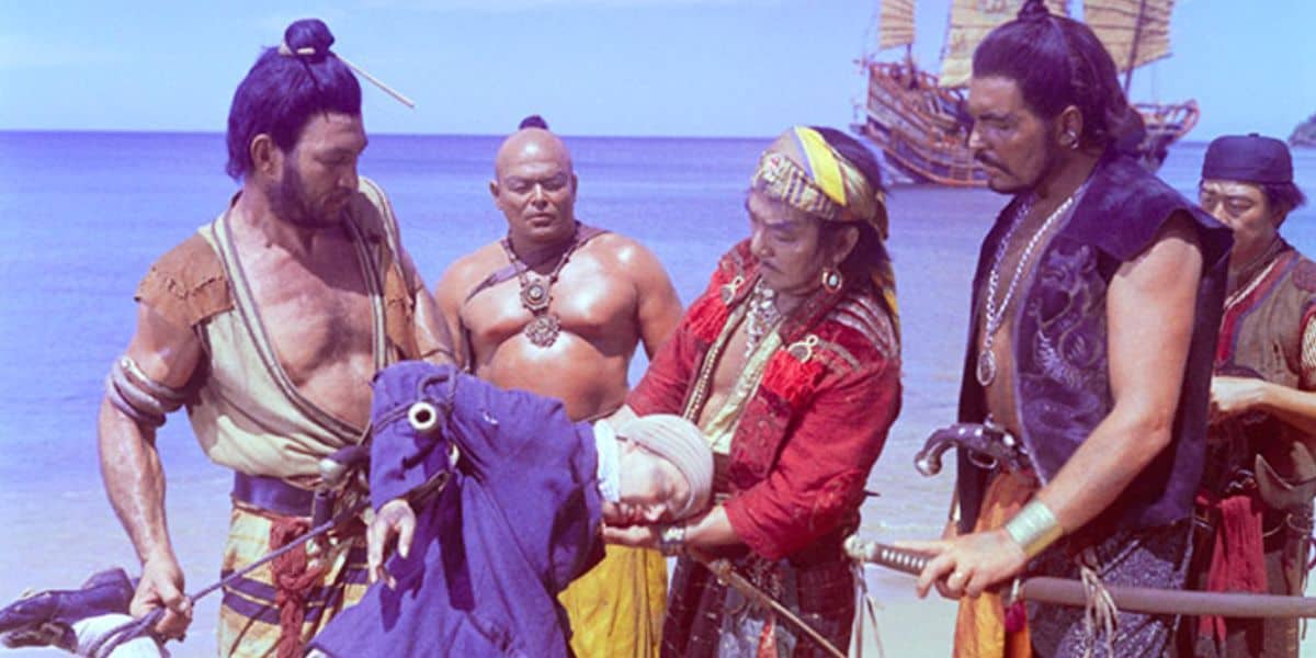 An offensive portrayal of pirates in 'Swiss Family Robinson' (1960).