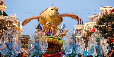 Crush float in Disney Stars on Parade