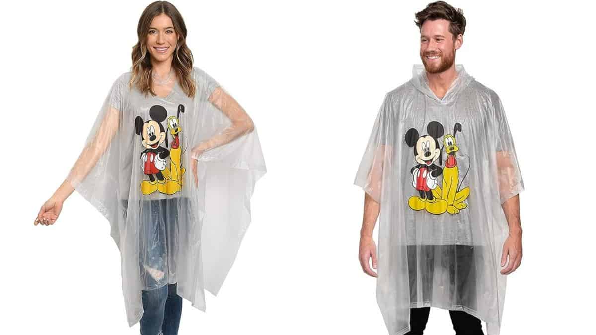 Mickey and Pluto rain poncho