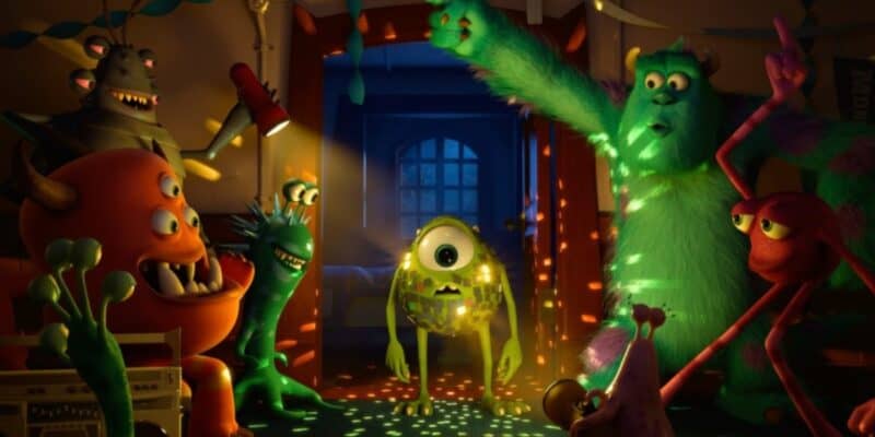 Sulley and friends turning Mike into a Disco Ball