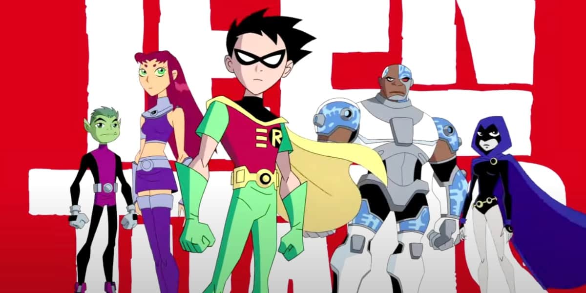 Teen Titans in front of their name during the opening credits