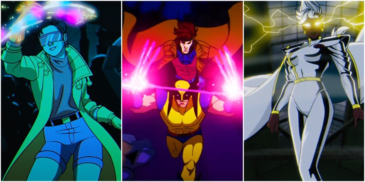 Jubilee, Gambit, Wolverine, and Storm from X-Men '97