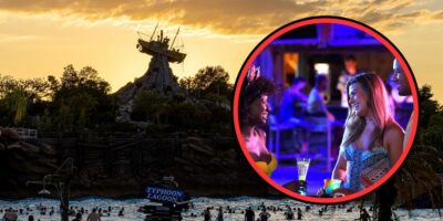 Guests enjoying alcohol while out during a Disney World After Hours event at Typhoon Lagoon.