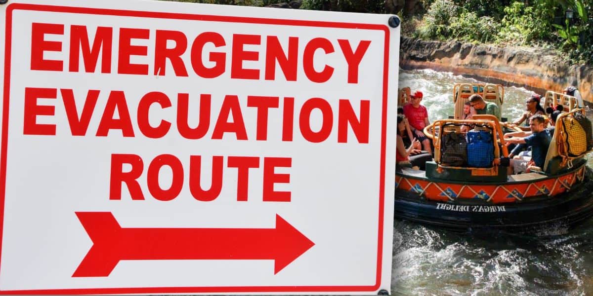 Guests aboard the Kali River Rapids at Animal Kingdom at Disney World.