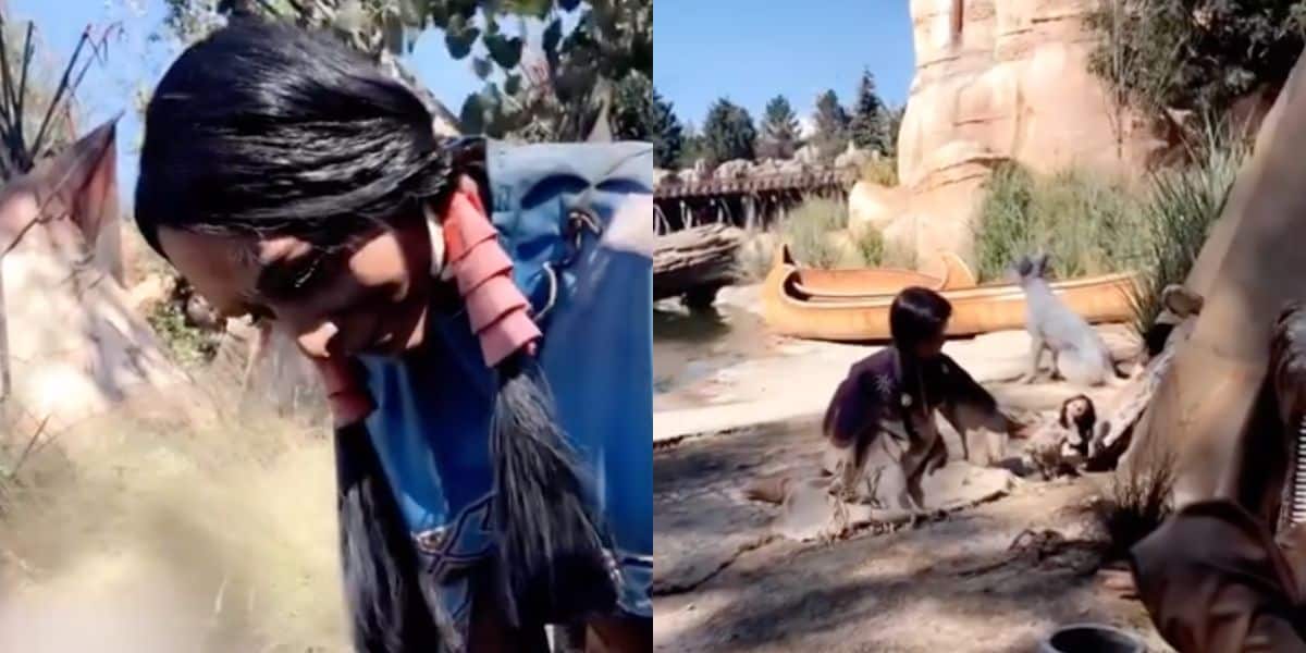 A guest sneaks into off-limits area in Disneyland.