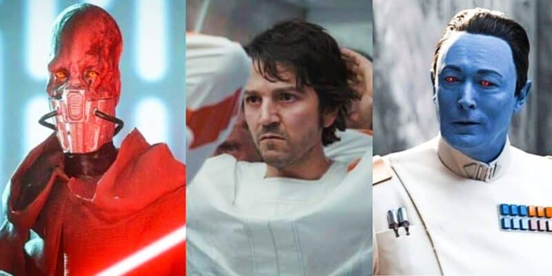Images from The Acolyte, Andor, and Ahsoka, including Grand Admiral Thrawn
