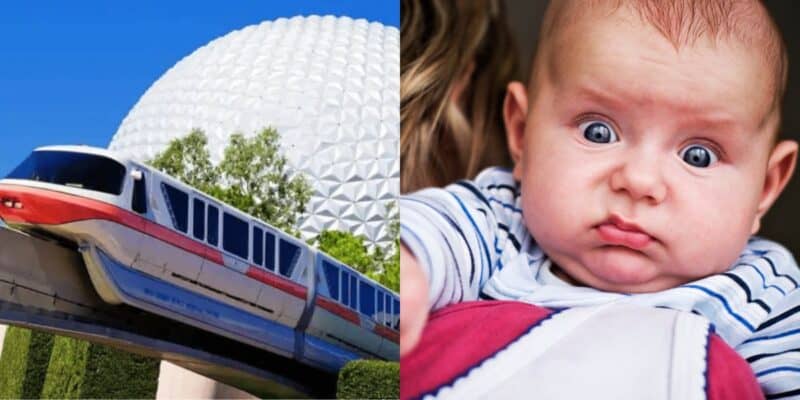 Confused baby looking at EPCOT