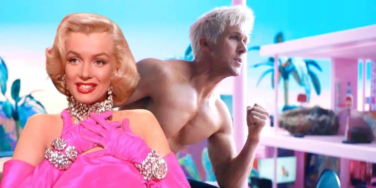 Marilyn Monroe and Ryan Gosling collaged together