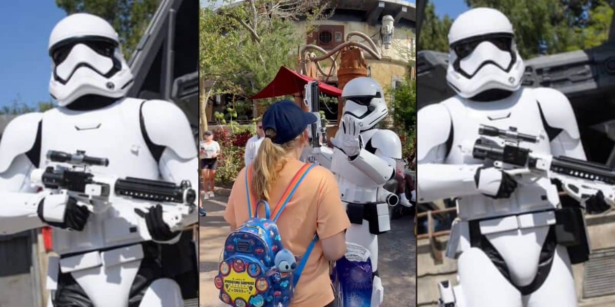 Stormtrooper stops guest on TikTok