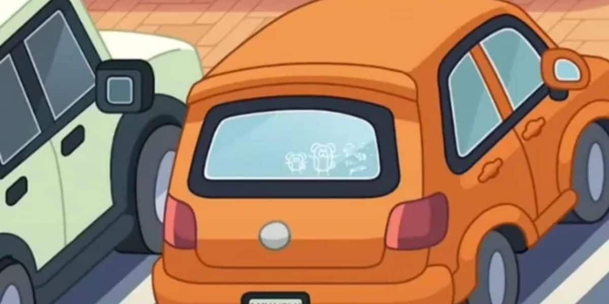 Winton's dad's car with mum scratched off