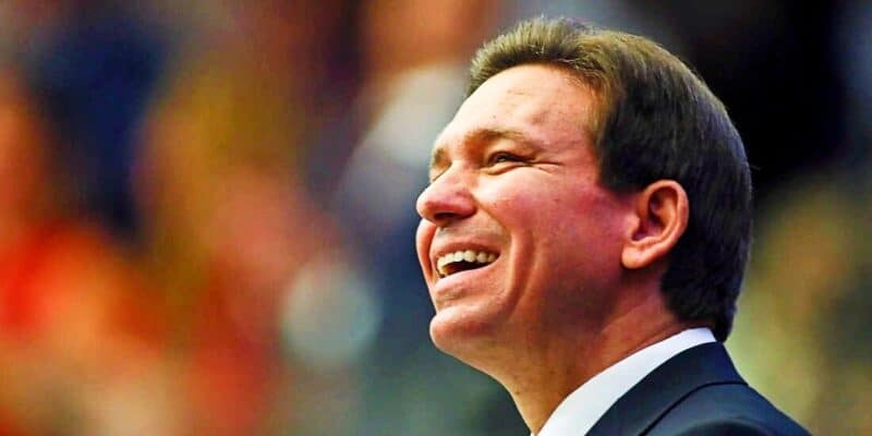 Governor Ron DeSantis smiling widely