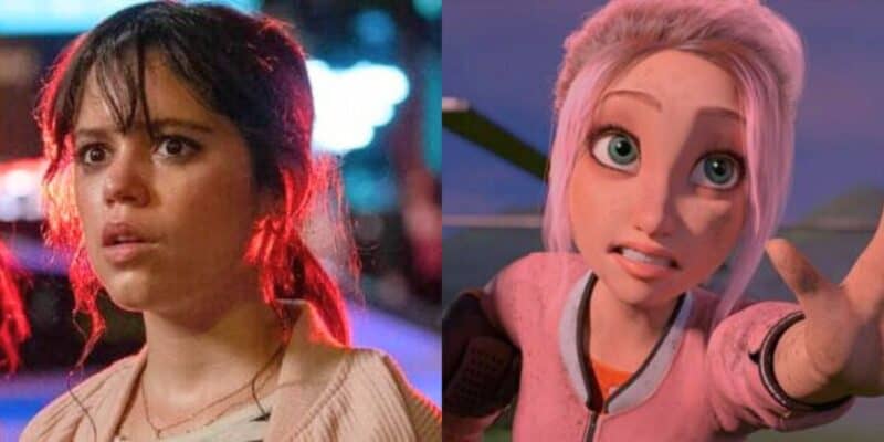 (L) Jenna Ortega as Tara Carpenter in 'Scream VI' (R) Jenna Ortega as Brooklynn in 'Jurassic World: Camp Cretaceous'