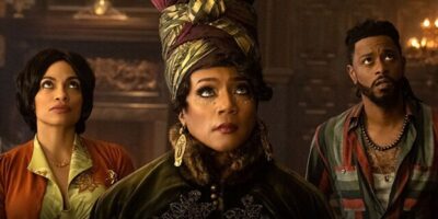 Tiffany Haddish, Rosario Dawson, and LaKeith Stanfield in Haunted Mansion
