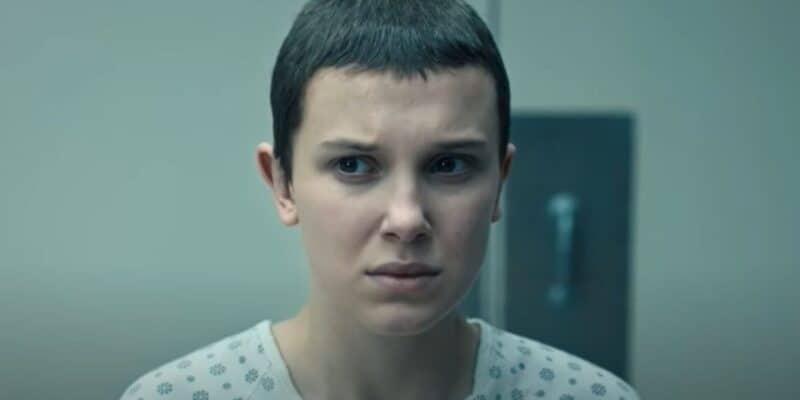 Eleven (Millie Bobby Brown) talking to Henry Creel (Jamie Campbell Bower) in Hawkins Lab in 'Stranger Things' Season 4
