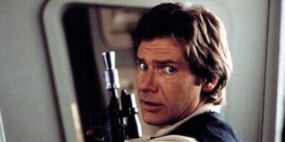 Han Solo sneaking around with blaster in 'Star Wars'