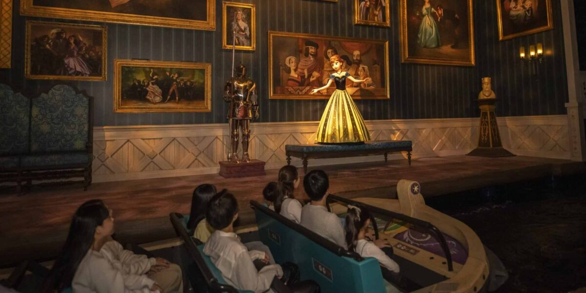 Guests ride Anna and Elsa's Frozen Journey