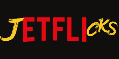 An image features the word "JETFLICKS" in bold, stylized colorful letters on a black background. The letters "J" and "ecks" are in a yellow, brushstroke font, while "ETFL" is in a bold, red font. This playful, eye-catching design highlights the brand name associated with recent illegal streaming convictions.