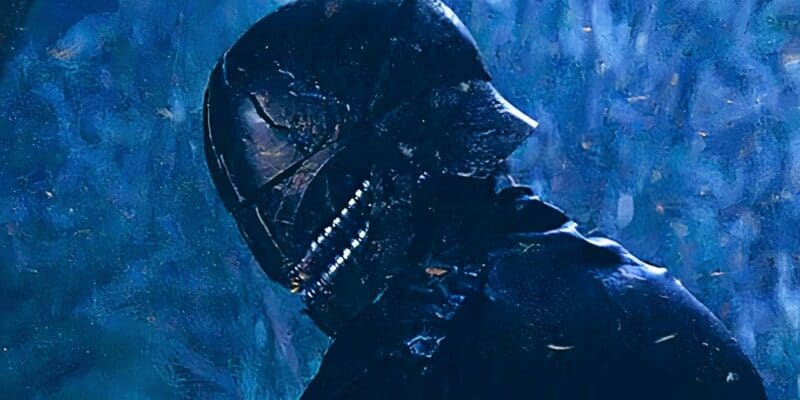 Manny Jacinto masked as The Stranger/Qimir