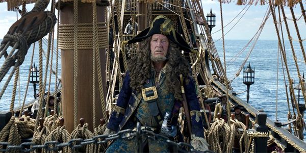 Geoffrey Rush as Captain Hector Barbossa in Pirates of the Caribbean
