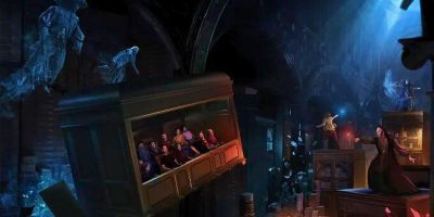 A scene from The Wizarding World of Harry Potter Ministry of Magic at Epic Universe