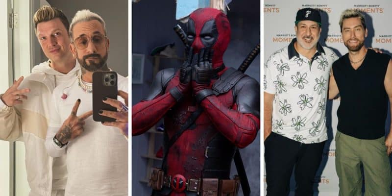 Nick Carter, AJ McLean, Deadpool, Joey Fatone, and Lance Bass