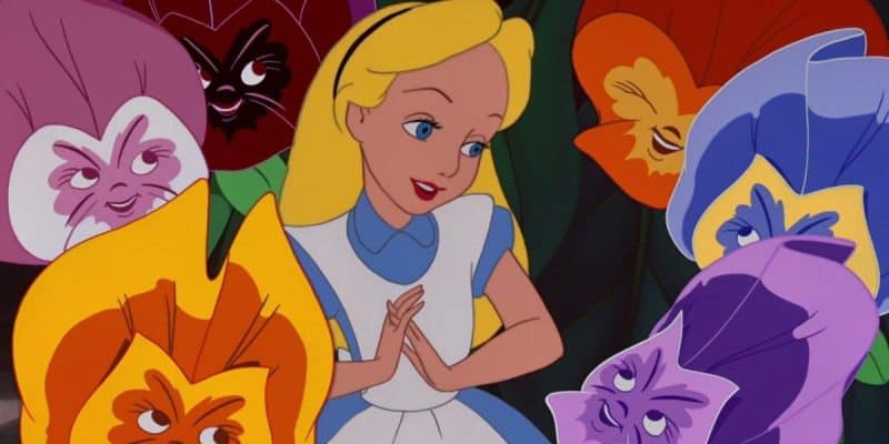 A scene from Alice in Wonderland
