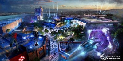 Avengers Campus concept art for Disneyland Resort