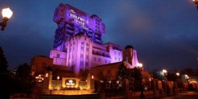 Disneyland Paris Resort's Twilight Zone Tower of Terror at night