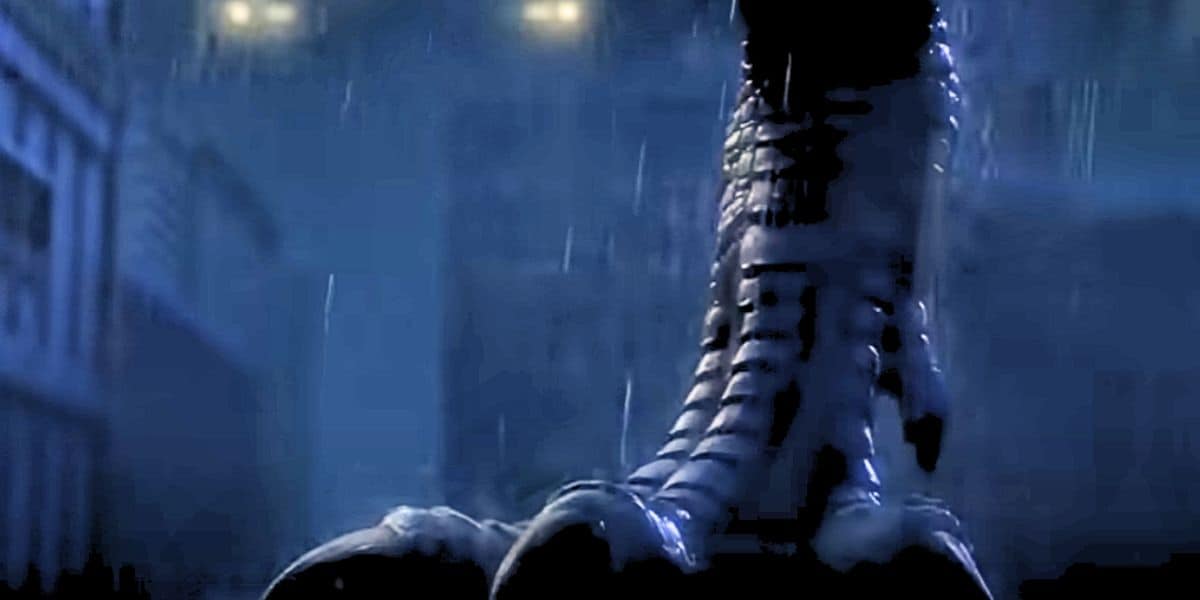 The foot of a large carnivorous dinosaur in the 'Jurassic World: Chaos Theory' Season 2 trailer