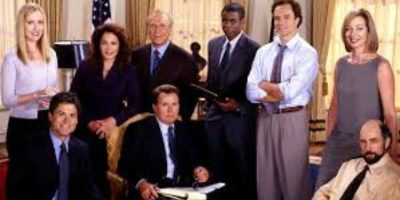 The cast of 'The West Wing' in the Oval Office