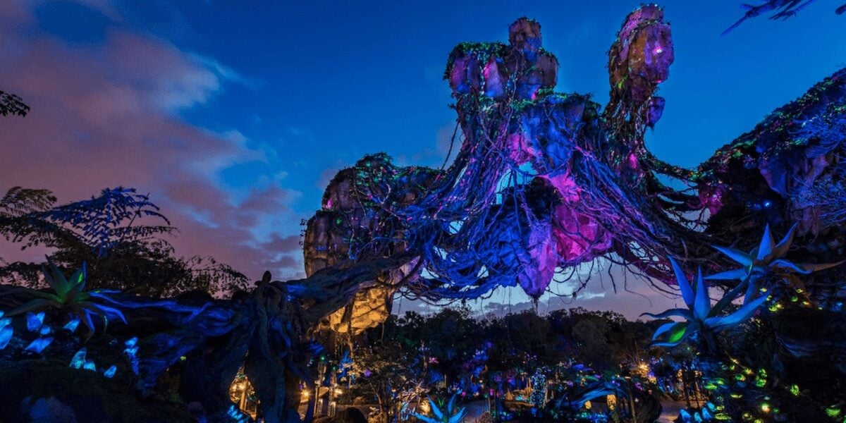 Pandora World of Avatar in Animal Kingdom at night