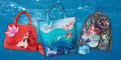 Discover these limited edition Loungefly bags featuring enchanting Little Mermaid-themed designs. With Ariel and ocean motifs, the red bag dazzles, the blue showcases a rainbow, and the dark backpack boasts sea creatures—all set against a watery backdrop.