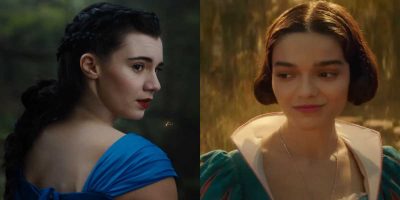 Brett Cooper (L) and Rachel Zegler (R) both as Snow White