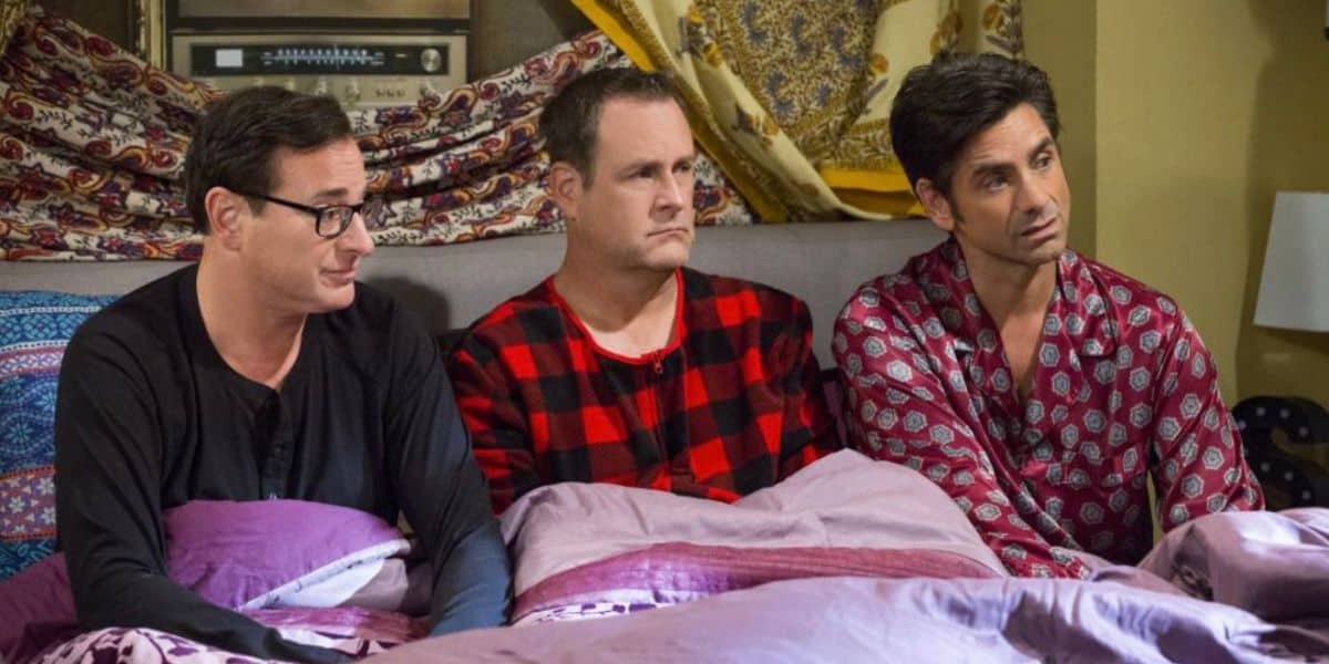 Bob Saget, Dave Coulier and John Stamos on Fuller House on Netflix