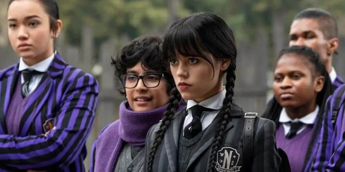 Jenna Ortega as Wednesday Addams in Wednesday on Netflix