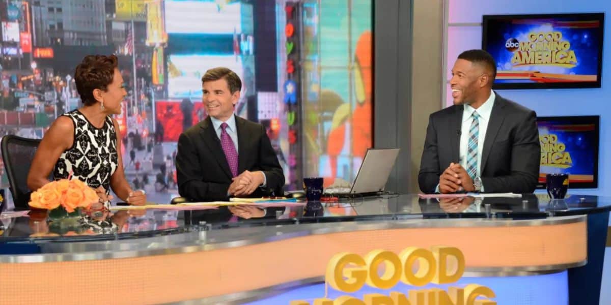 Robin Roberts, Michael Strahan, and George Stephanopoulos on Good Morning America