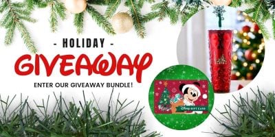 Celebrate the holidays with our festive Disney giveaway! Win a magical Disney gift card featuring a charming Mickey Mouse design, paired with a red holiday-themed tumbler. Surrounded by lush pine branches, this delightful set is the perfect holiday treat.