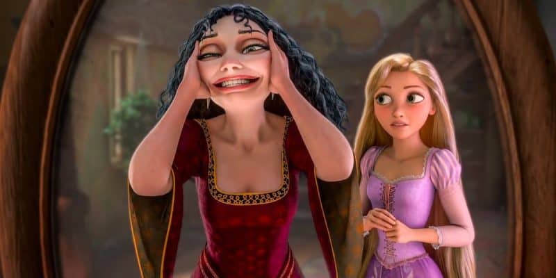 Mother Gotherl and Rapunzel in Tangled